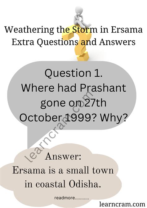 what was the name of prashant village|Weathering the Storm in Ersama Extra Questions and Answers .